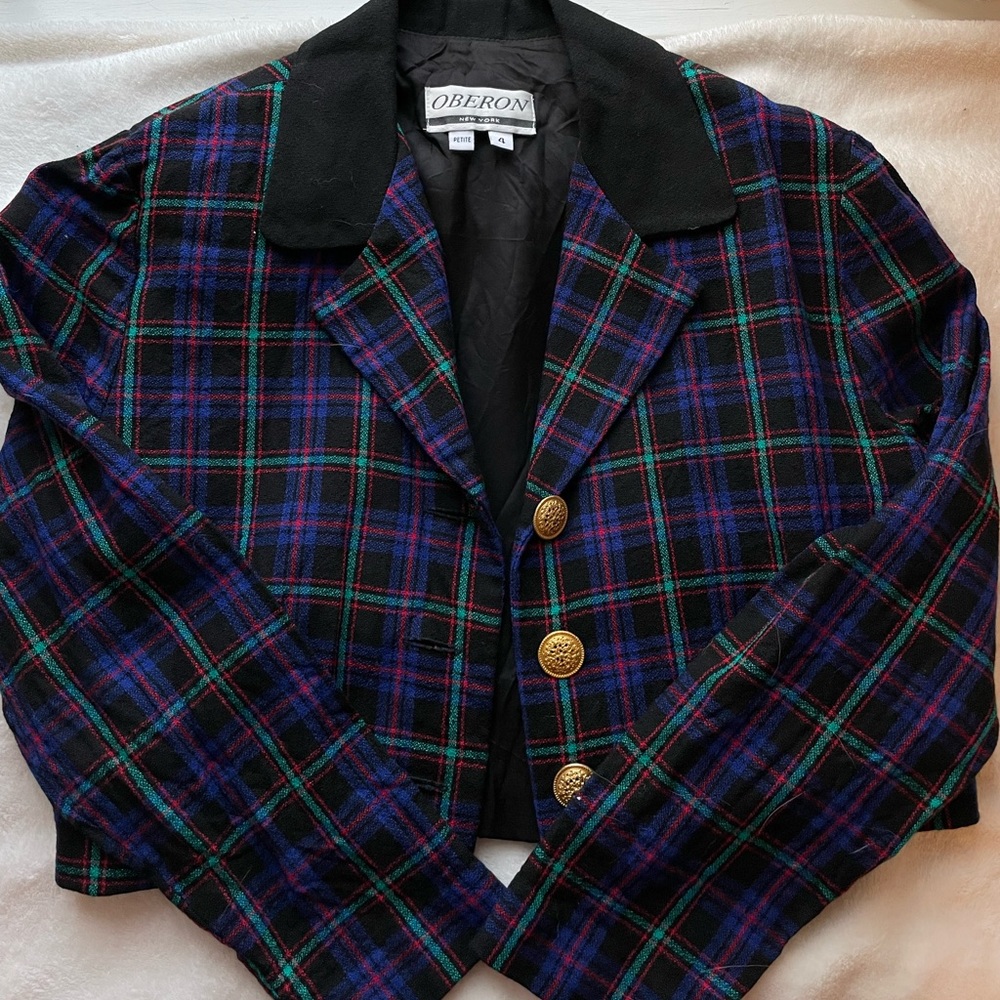 Vintage Cropped Blazer Jacket